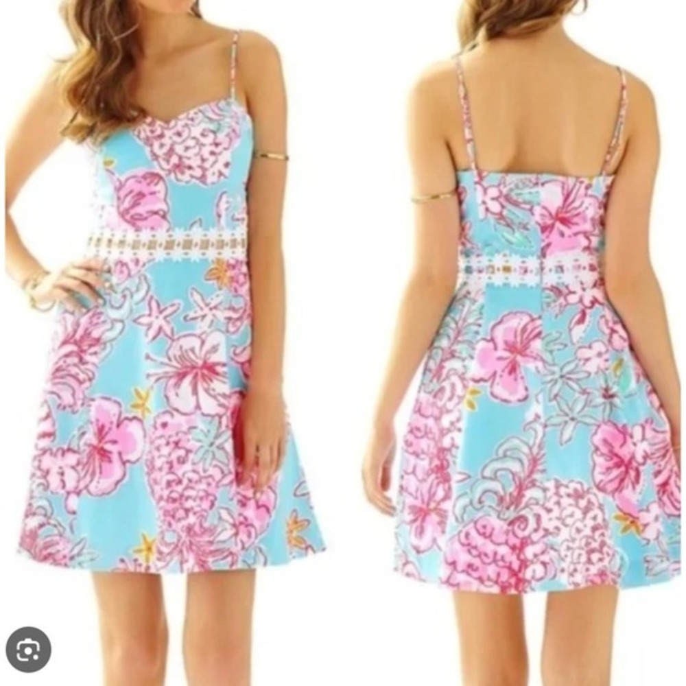 Lilly Pulitzer Lenore‎ Babydoll Mini Dress – Breakwater Blue Lolita – Size 4